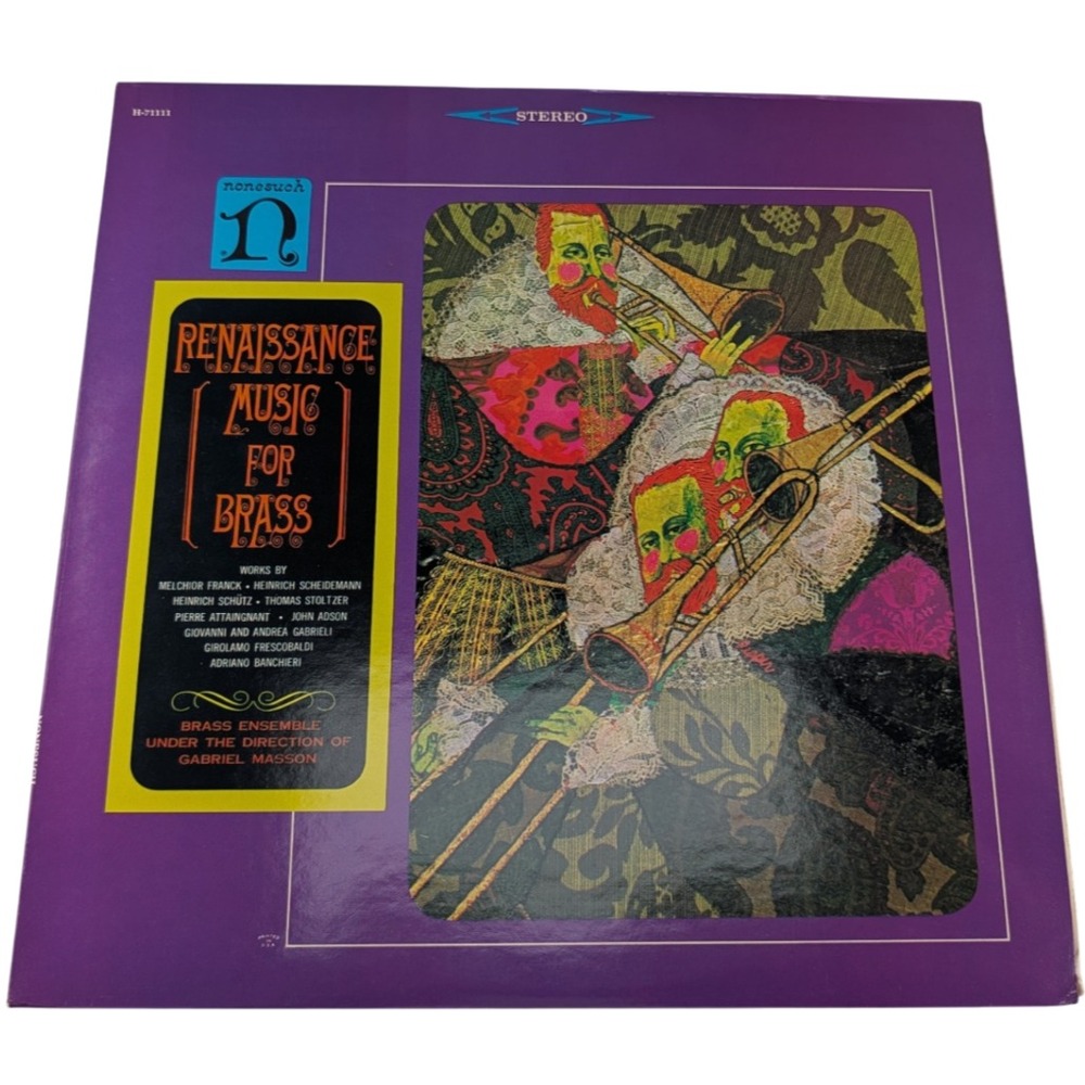 Gabriel Masson Renaissance Music For Brass Nonesuch H-71111 1969 ARC LP EX VG+